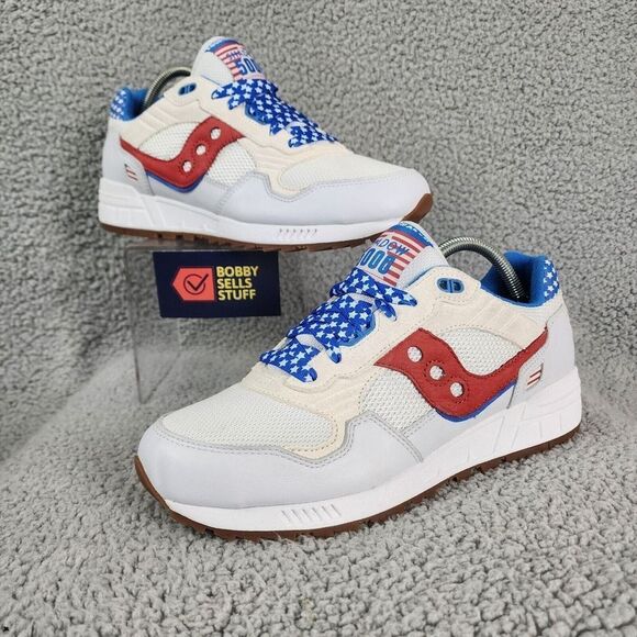 Saucony Shadow 5000 Mens Sz 9 Red White Blue 4th Of July USA Rare Shoes VGUC - Picture 1 of 10